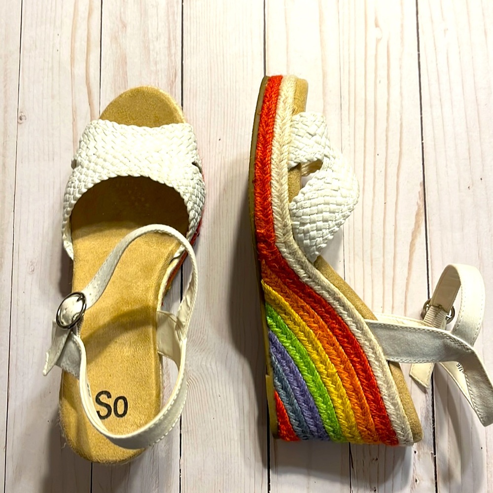 SO Wedge Sandal Pump • Fun Rainbow Platform 🌈